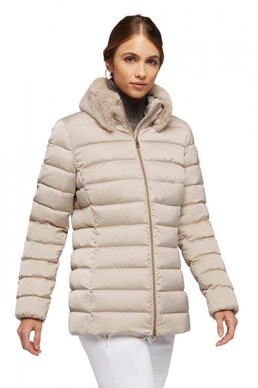 GEOX W BETTANIE MID JKT en color BEIS (4)
