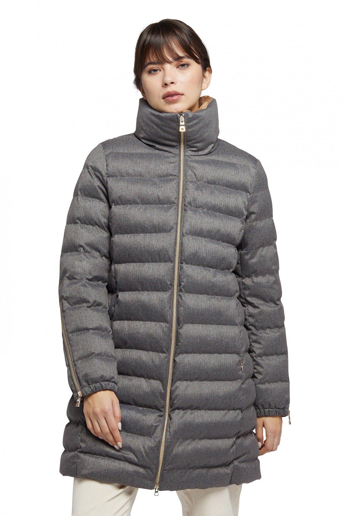 GEOX W ILDE PARKA FLANPRINTED en color GRIS (1)