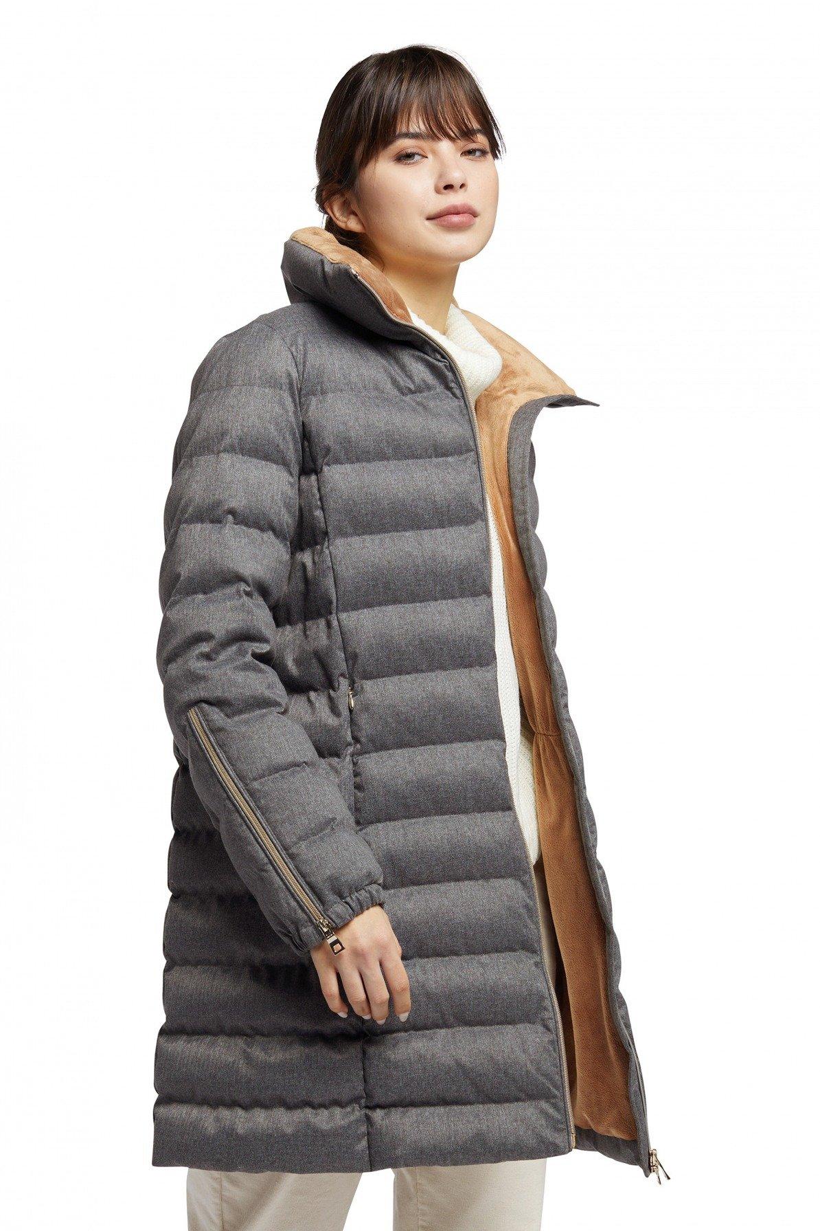 GEOX W ILDE PARKA FLANPRINTED en color GRIS (3)