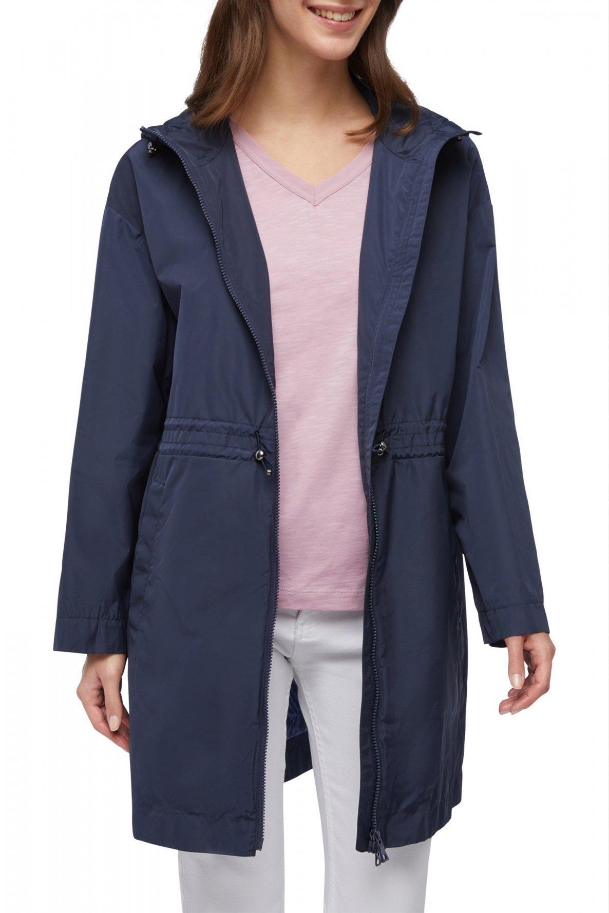 GEOX W BULMYA LONG PARKA en color AZUL (4)