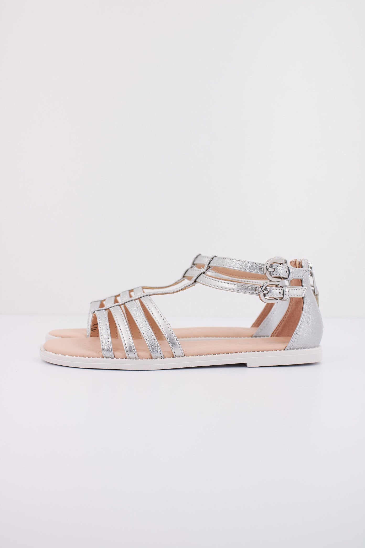GEOX  J SANDAL KARLY GIRL en color PLATA  (1)
