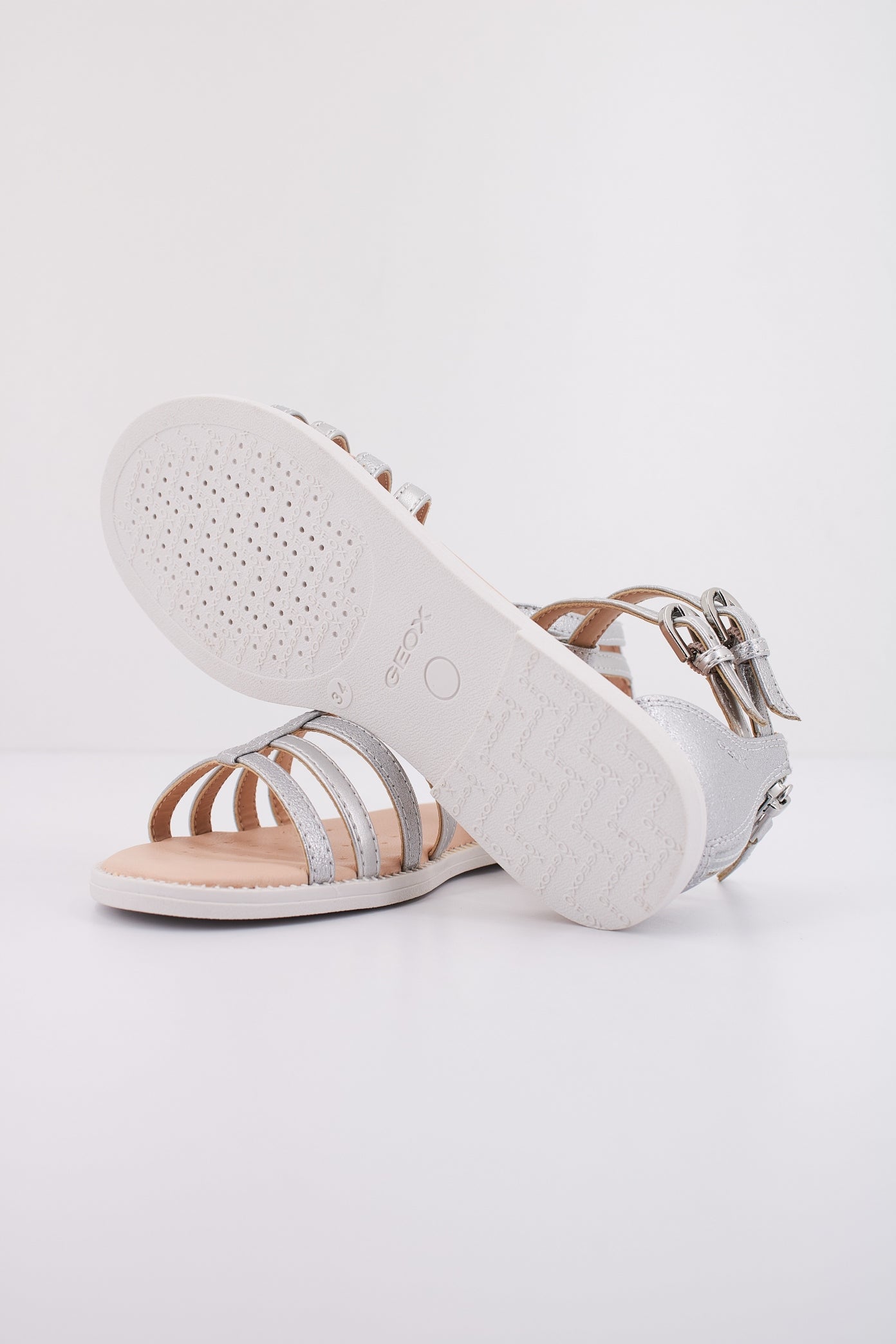 GEOX  J SANDAL KARLY GIRL en color PLATA  (5)
