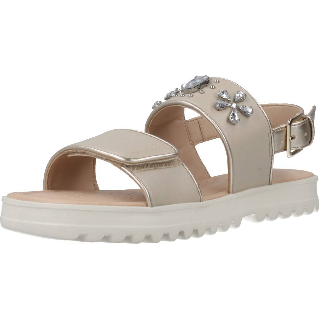 GEOX J SANDAL CORALIE GIR en color MARRON CLARO (1)