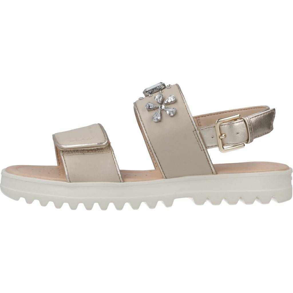 GEOX J SANDAL CORALIE GIR en color MARRON CLARO (2)