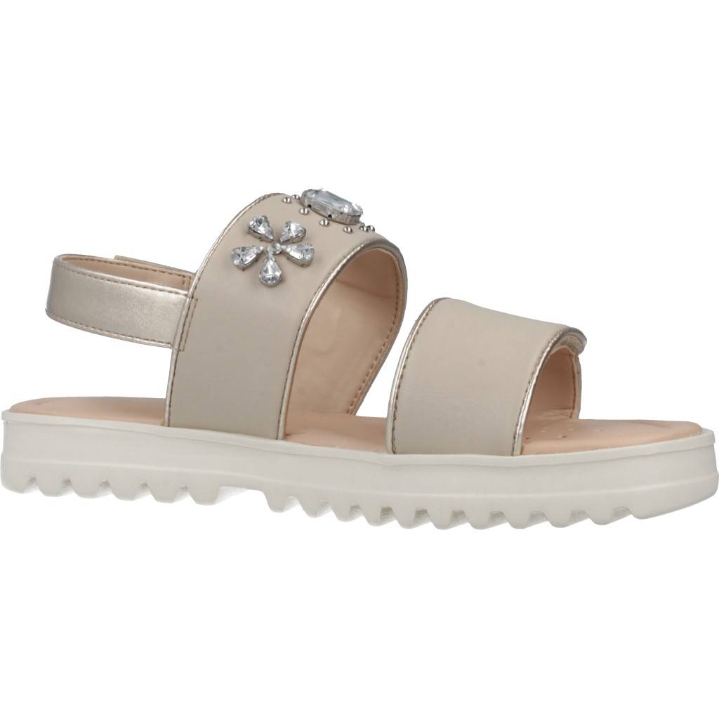 GEOX J SANDAL CORALIE GIR en color MARRON CLARO (5)