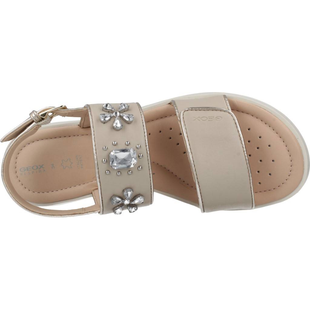 GEOX J SANDAL CORALIE GIR en color MARRON CLARO (7)