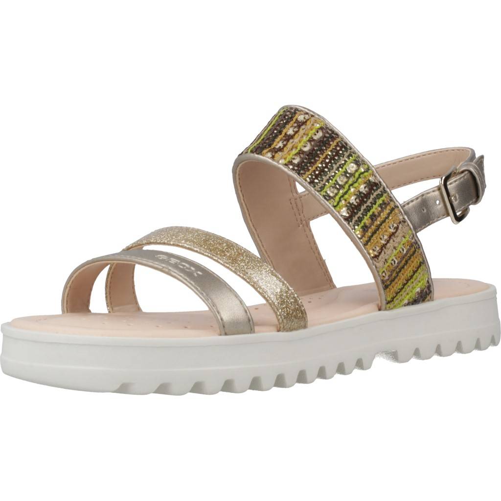 GEOX J SANDAL CORALIE GIR en color ORO (1)
