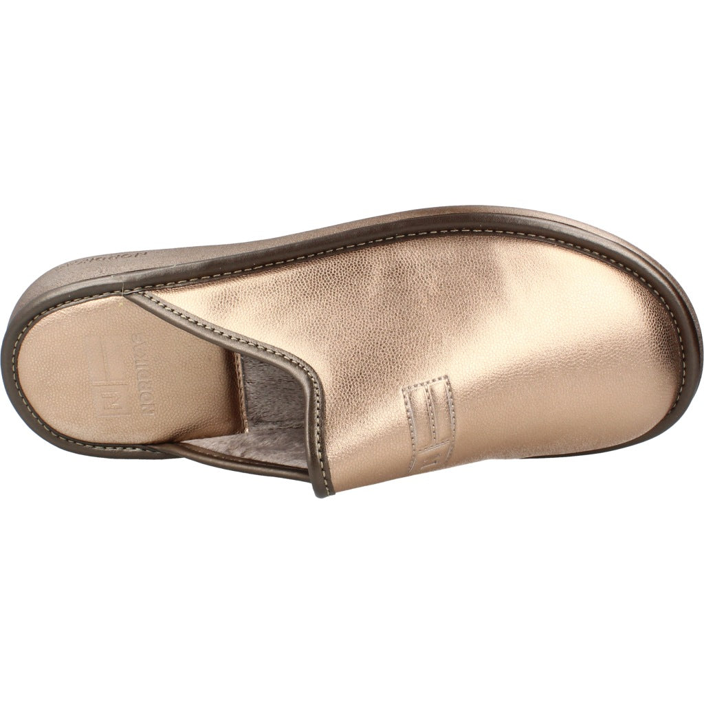 NORDIKAS METALIZADO ZAPATILLA HOGAR en color BRONCE (7)