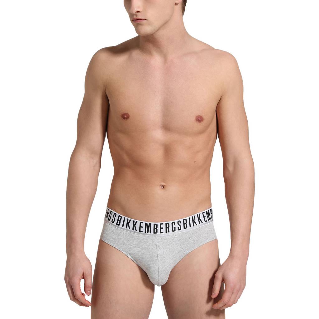 BIKKEMBERGS UNDERWEAR -PACK HOMBRE SLIP en color GRIS (4)