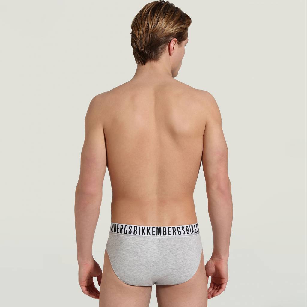 BIKKEMBERGS UNDERWEAR -PACK HOMBRE SLIP en color GRIS (5)