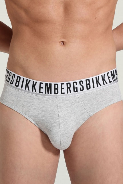 BIKKEMBERGS UNDERWEAR -PACK HOMBRE SLIP en color GRIS (3)