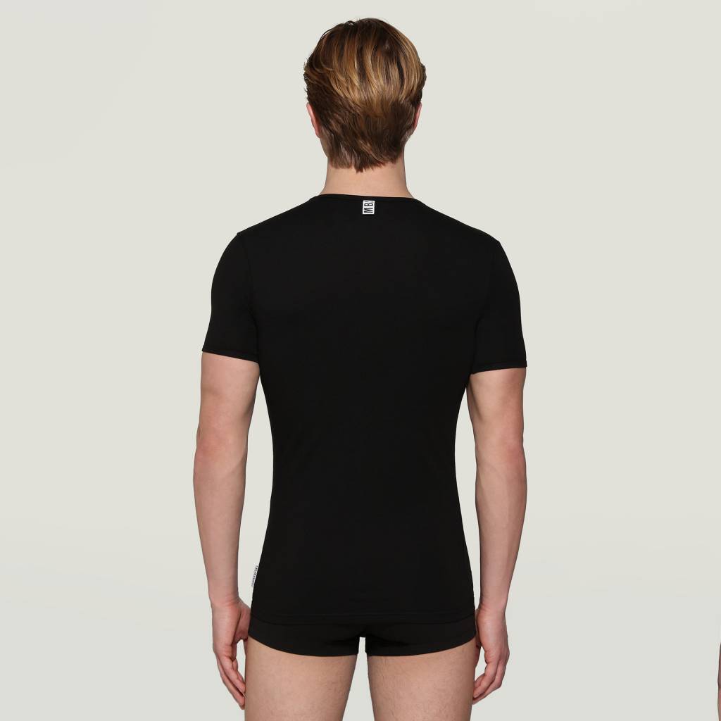 BIKKEMBERGS UNDERWEAR -PACK HOMBRE V-NECK UNDERSHIRT en color NEGRO  (5)