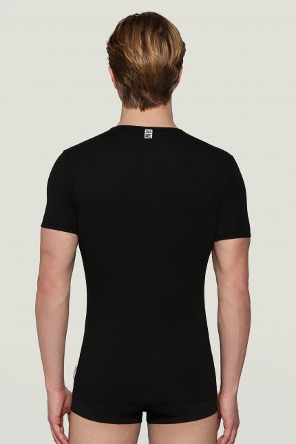 BIKKEMBERGS UNDERWEAR -PACK HOMBRE V-NECK UNDERSHIRT en color NEGRO  (2)