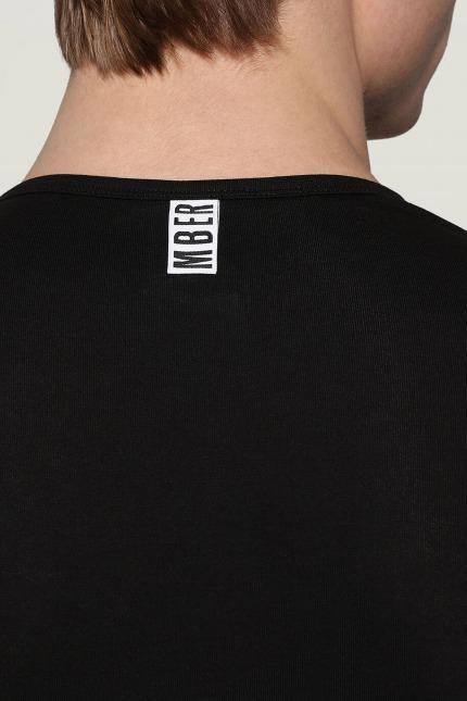 BIKKEMBERGS UNDERWEAR -PACK HOMBRE V-NECK UNDERSHIRT en color NEGRO (3)
