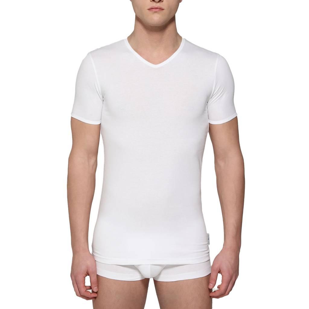 BIKKEMBERGS UNDERWEAR -PACK HOMBRE V-NECK UNDERSHIRT en color BLANCO (4)