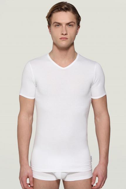 BIKKEMBERGS UNDERWEAR -PACK HOMBRE V-NECK UNDERSHIRT en color BLANCO (1)