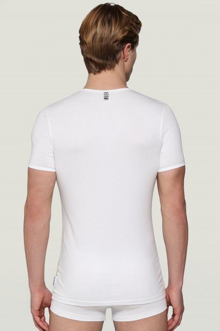 BIKKEMBERGS UNDERWEAR -PACK HOMBRE V-NECK UNDERSHIRT en color BLANCO (2)