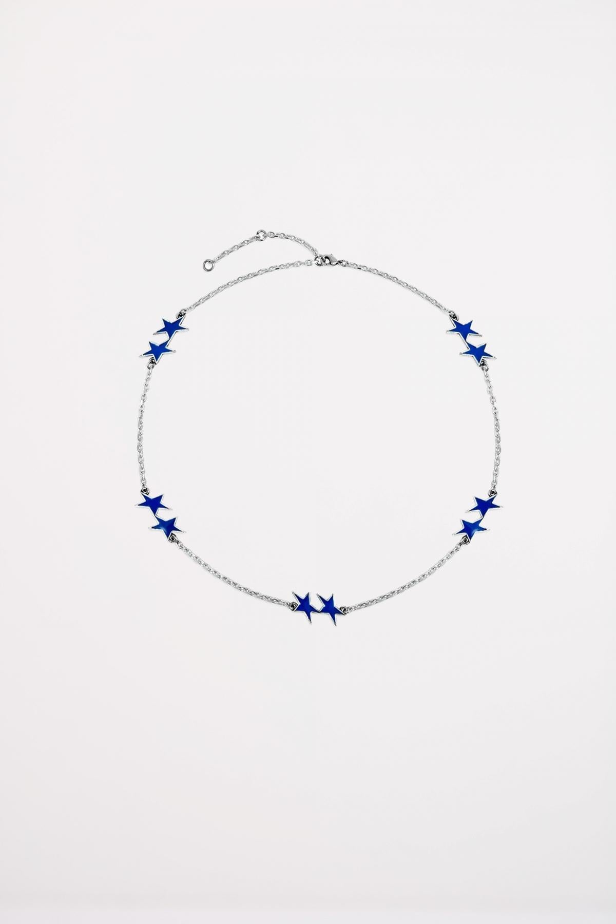 TWOJEYS ENAMELED ICON NECKLACE en color PLATA (1)