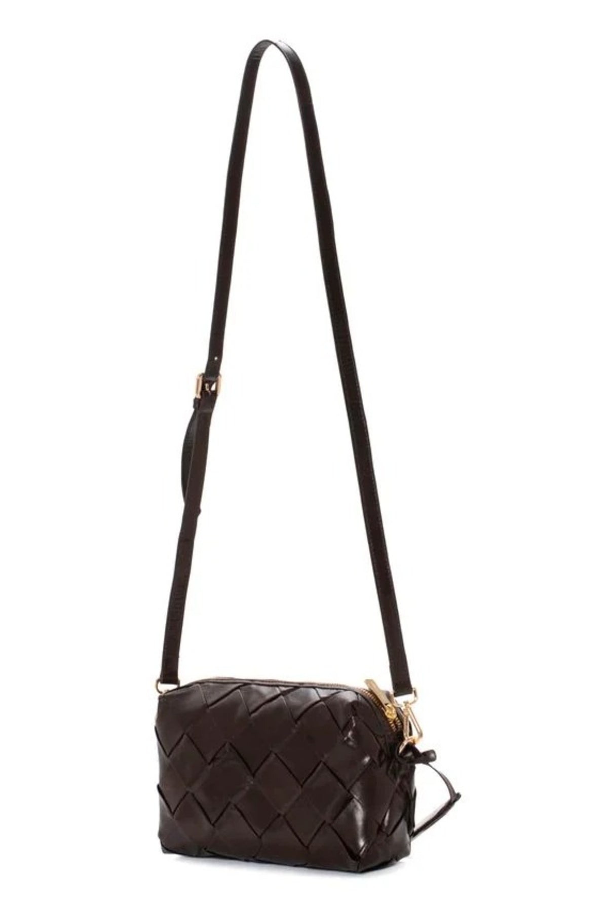 PONS QUINTANA BOLSO TRENZADO SUEDE en color MARRON (2)