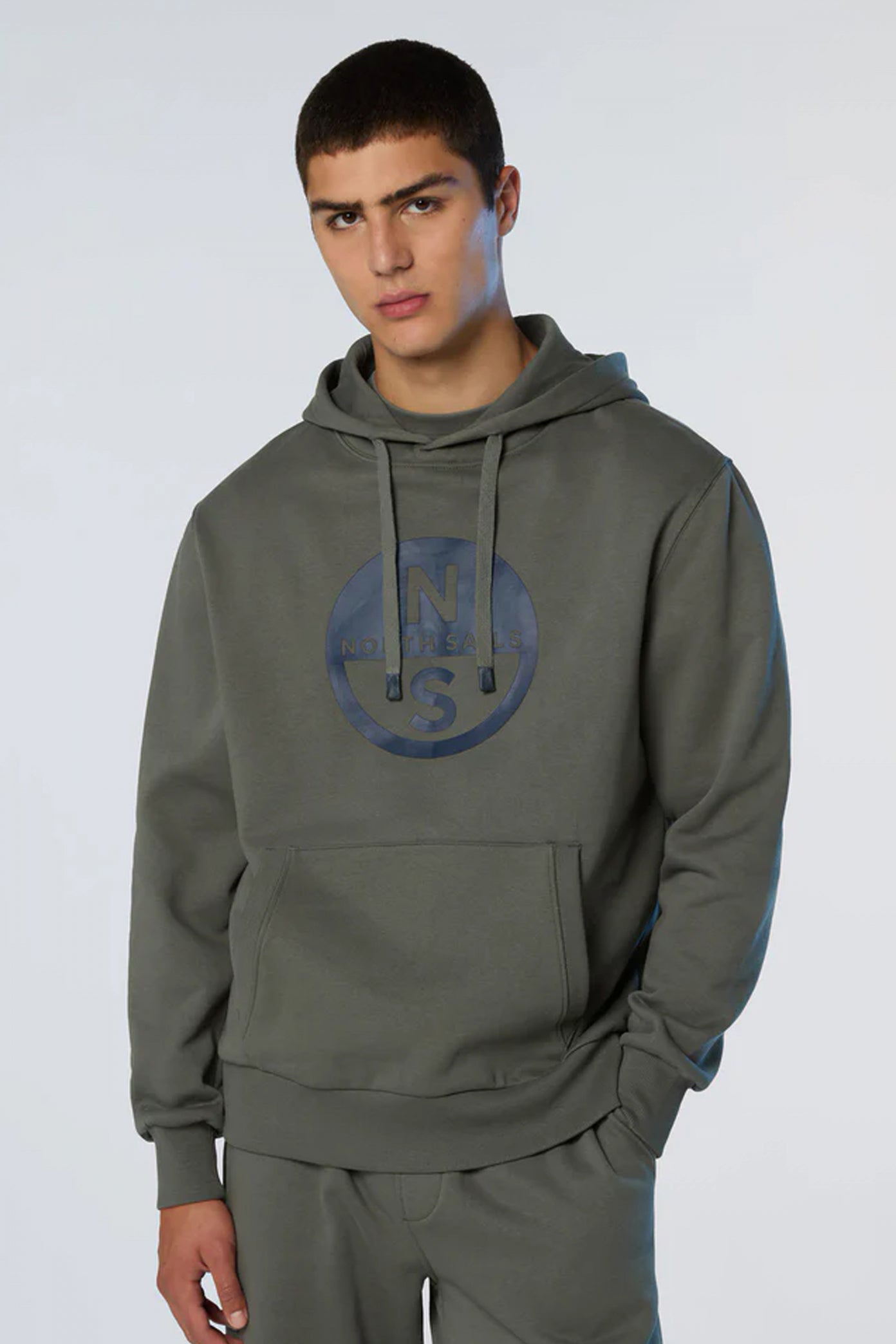NORTH SAILS HOODED SWEATER en color GRIS (3)