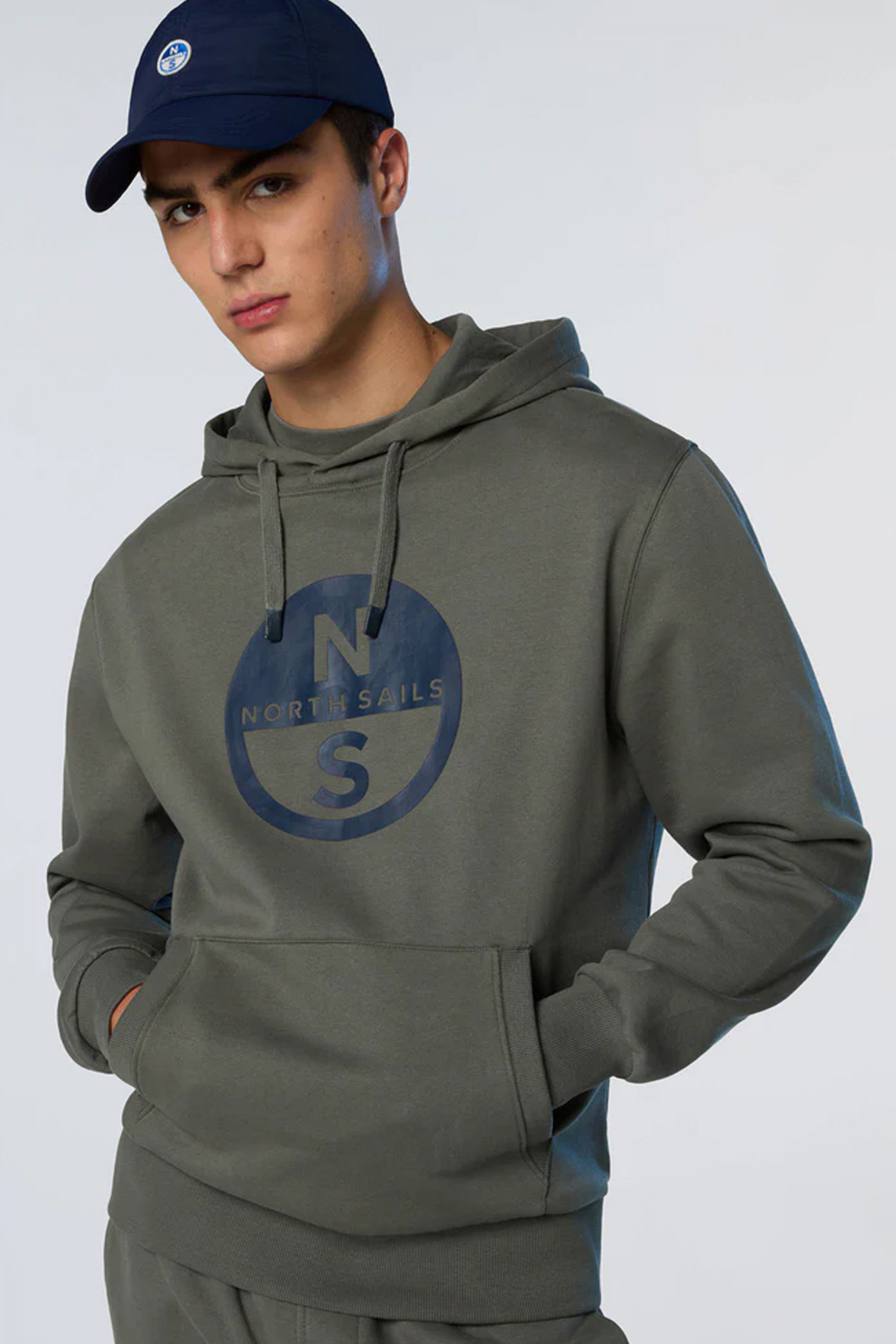 NORTH SAILS HOODED SWEATER en color GRIS (4)