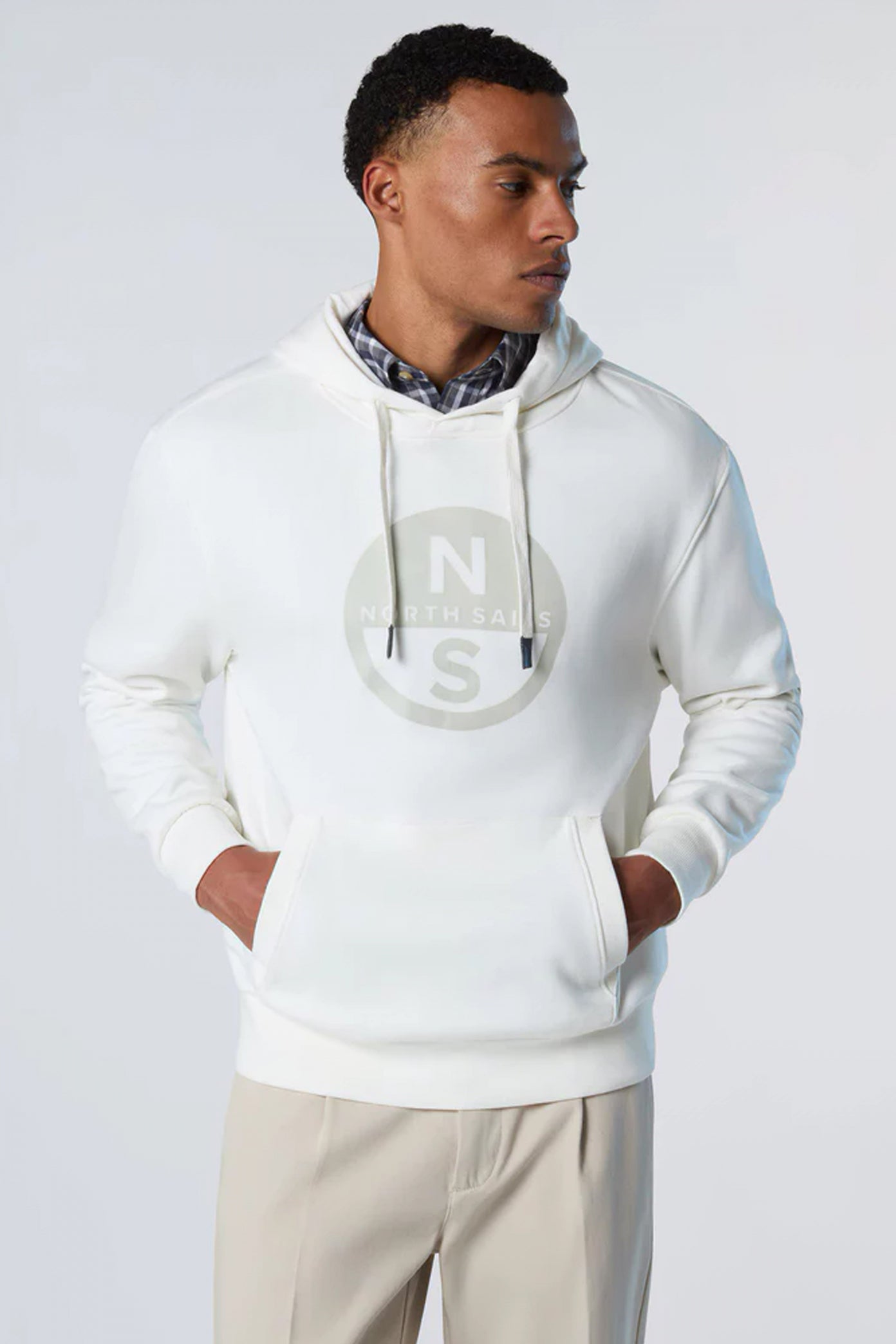 NORTH SAILS HOODED SWEATER en color BLANCO (3)