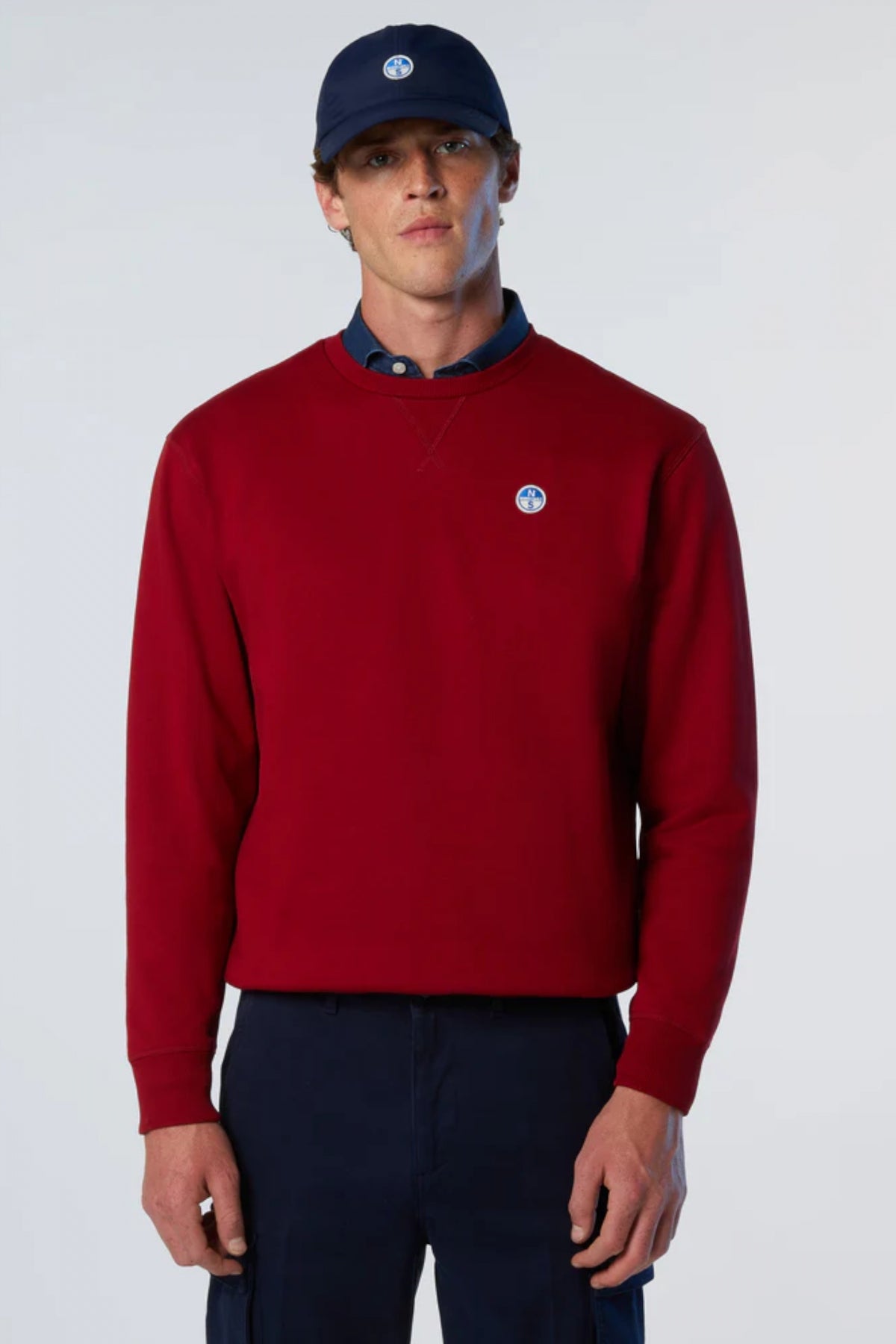 NORTH SAILS CREWNECK SWEATSHIRT en color ROJO (1)