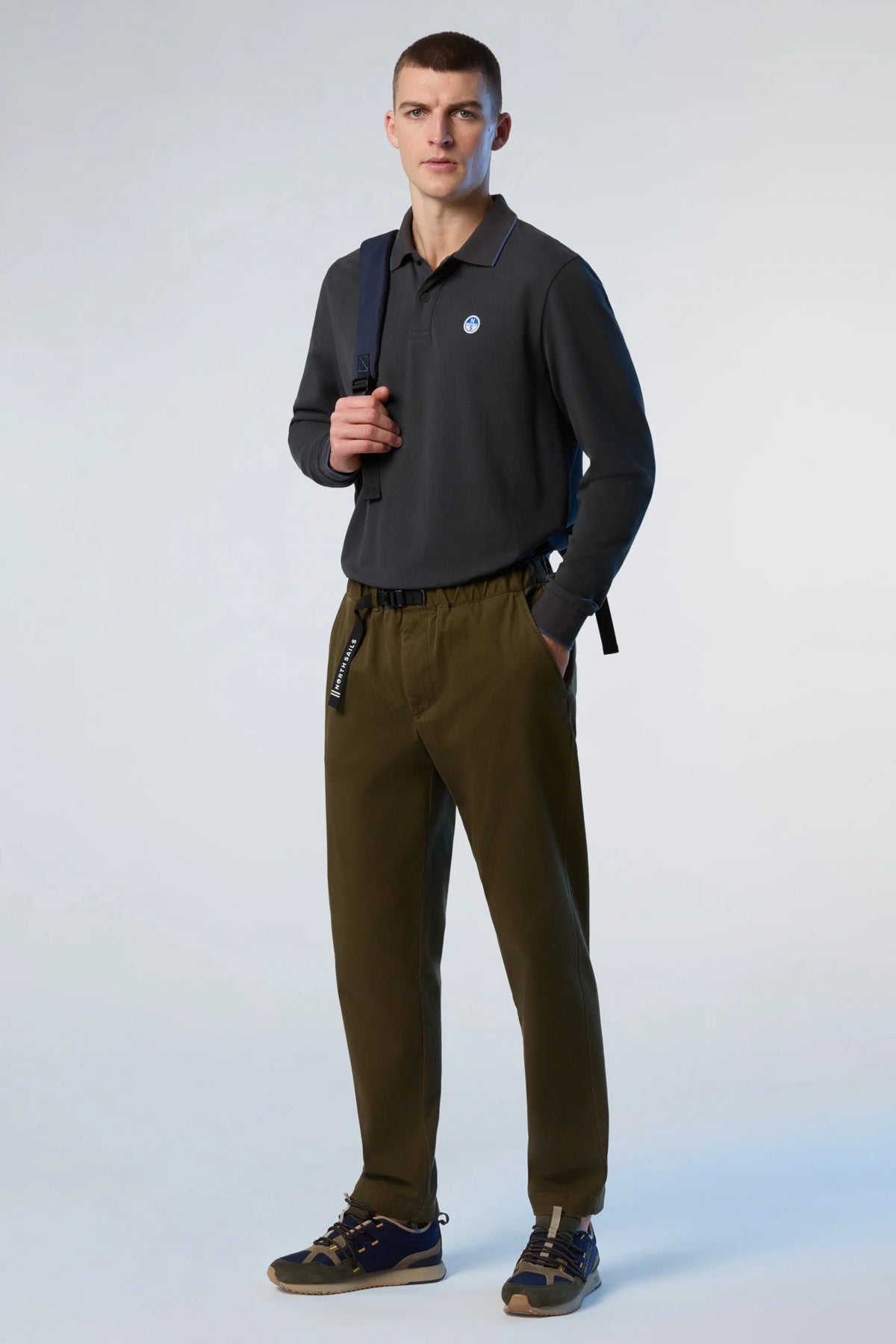 NORTH SAILS POLO LONG SLEEVE en color GRIS (4)
