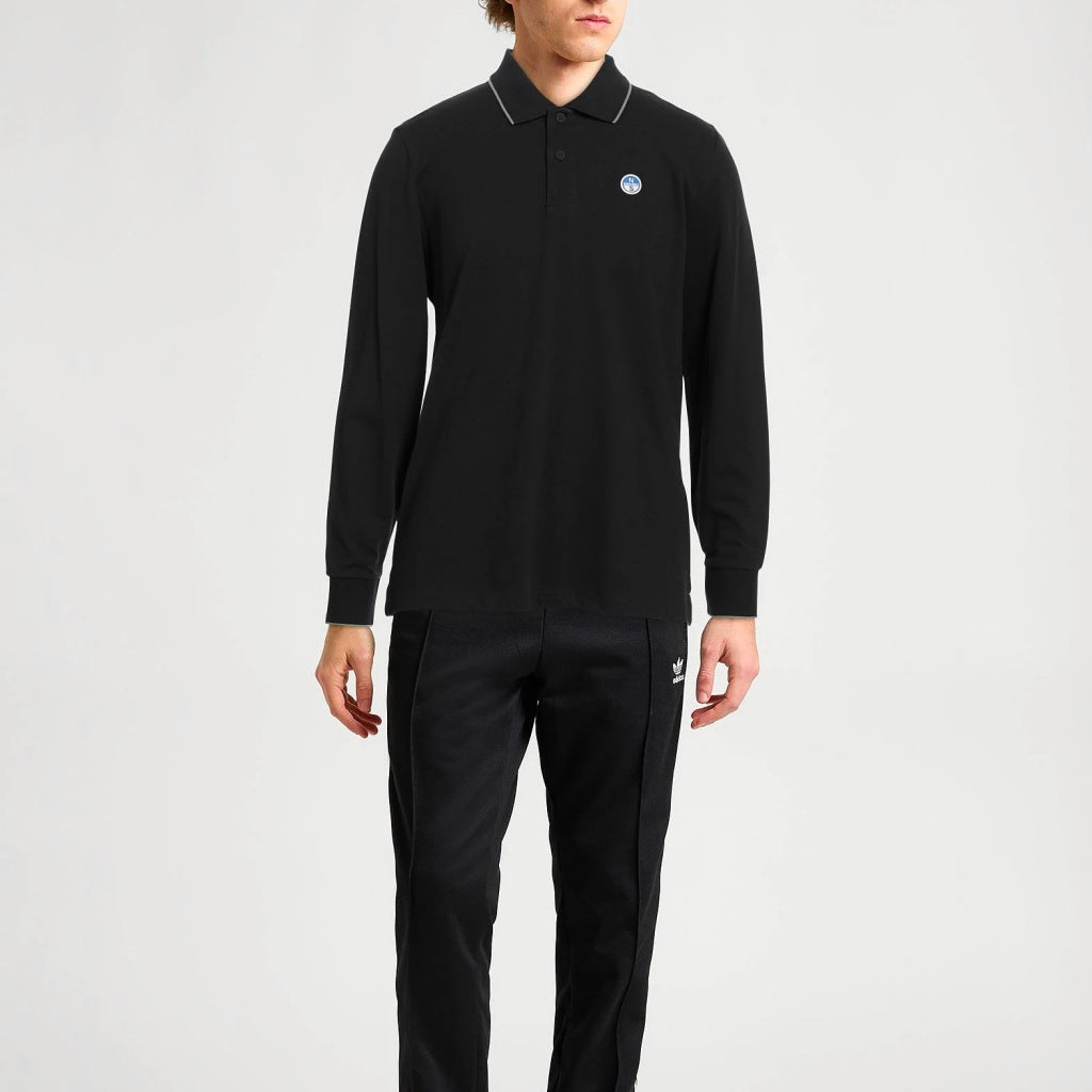NORTH SAILS POLO LONG SLEEVE en color NEGRO (5)