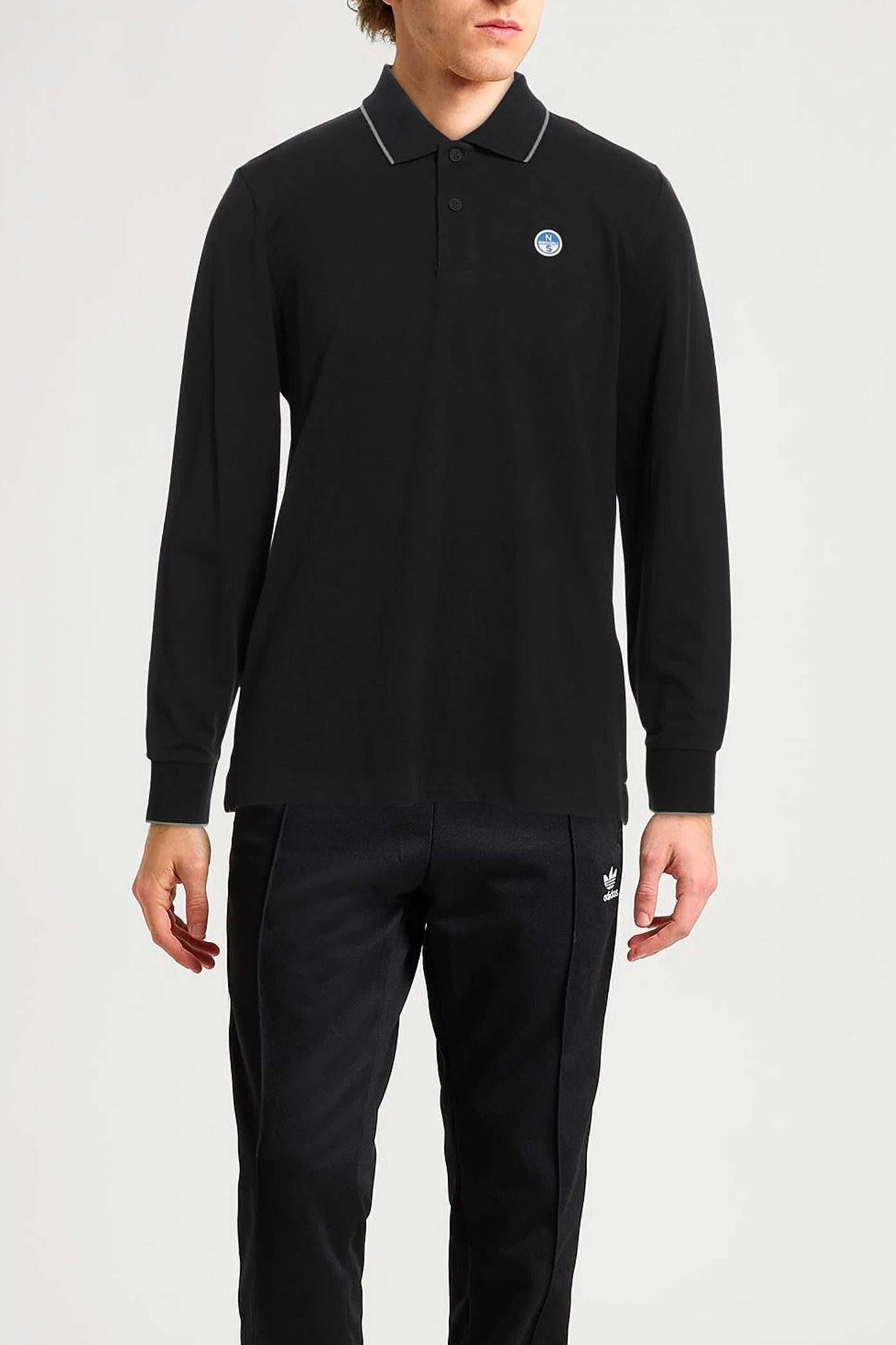 NORTH SAILS POLO LONG SLEEVE en color NEGRO (2)