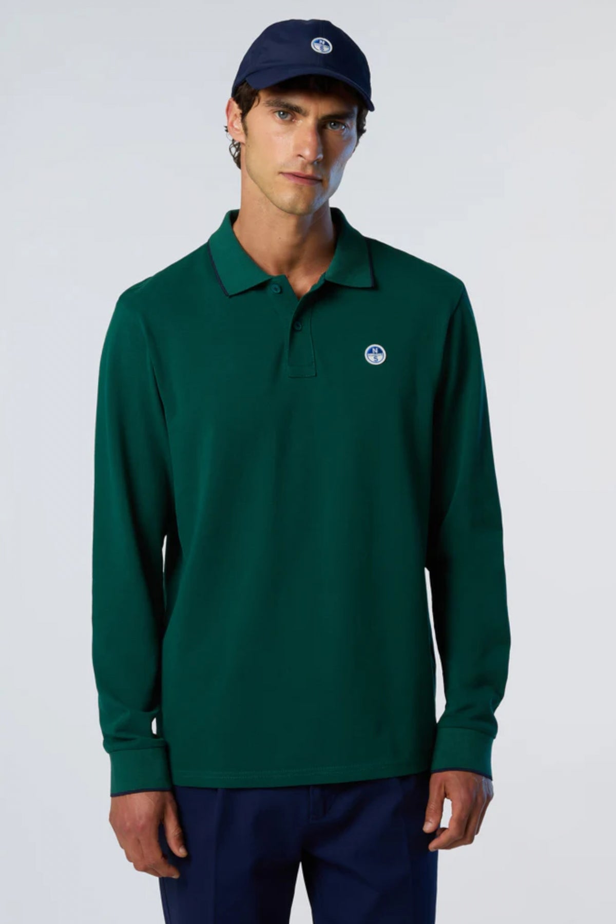 NORTH SAILS POLO LONG SLEEVE en color VERDE (1)