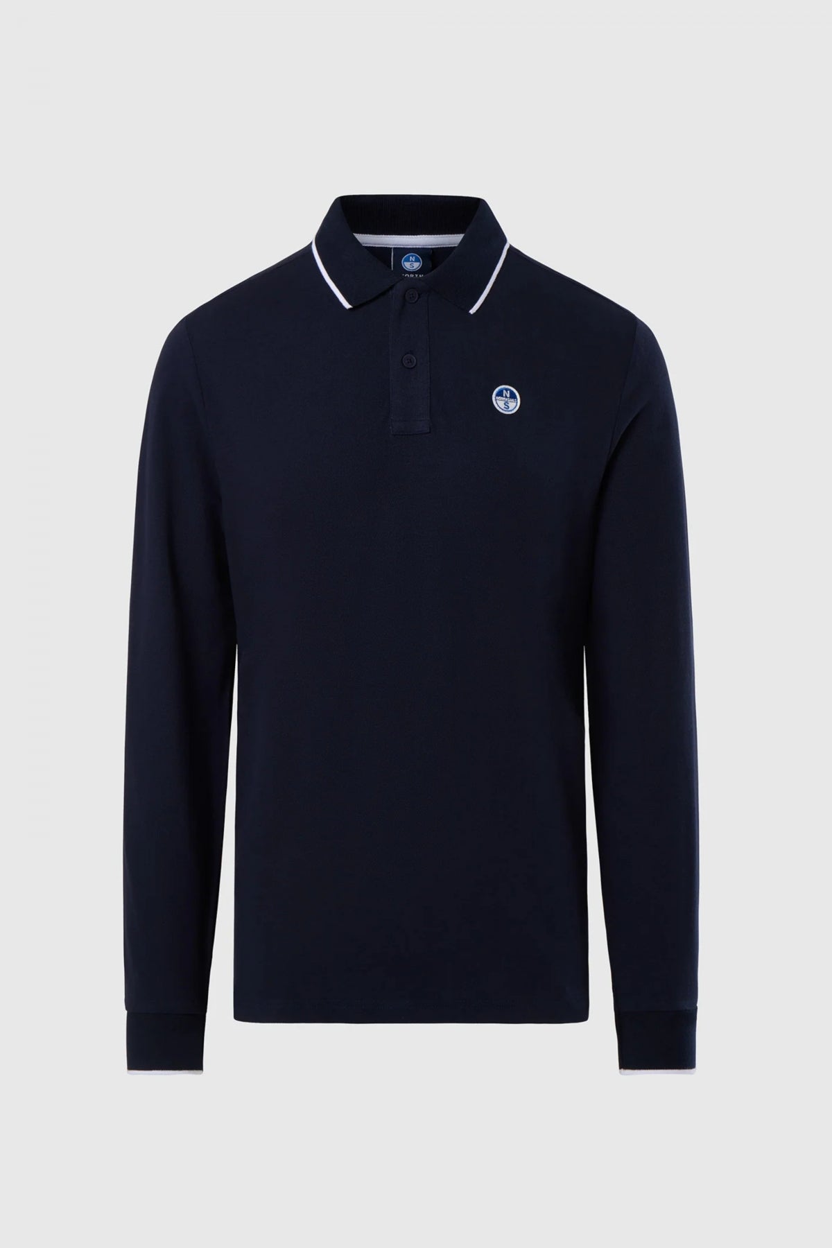 NORTH SAILS POLO LONG SLEEVE en color AZUL (2)