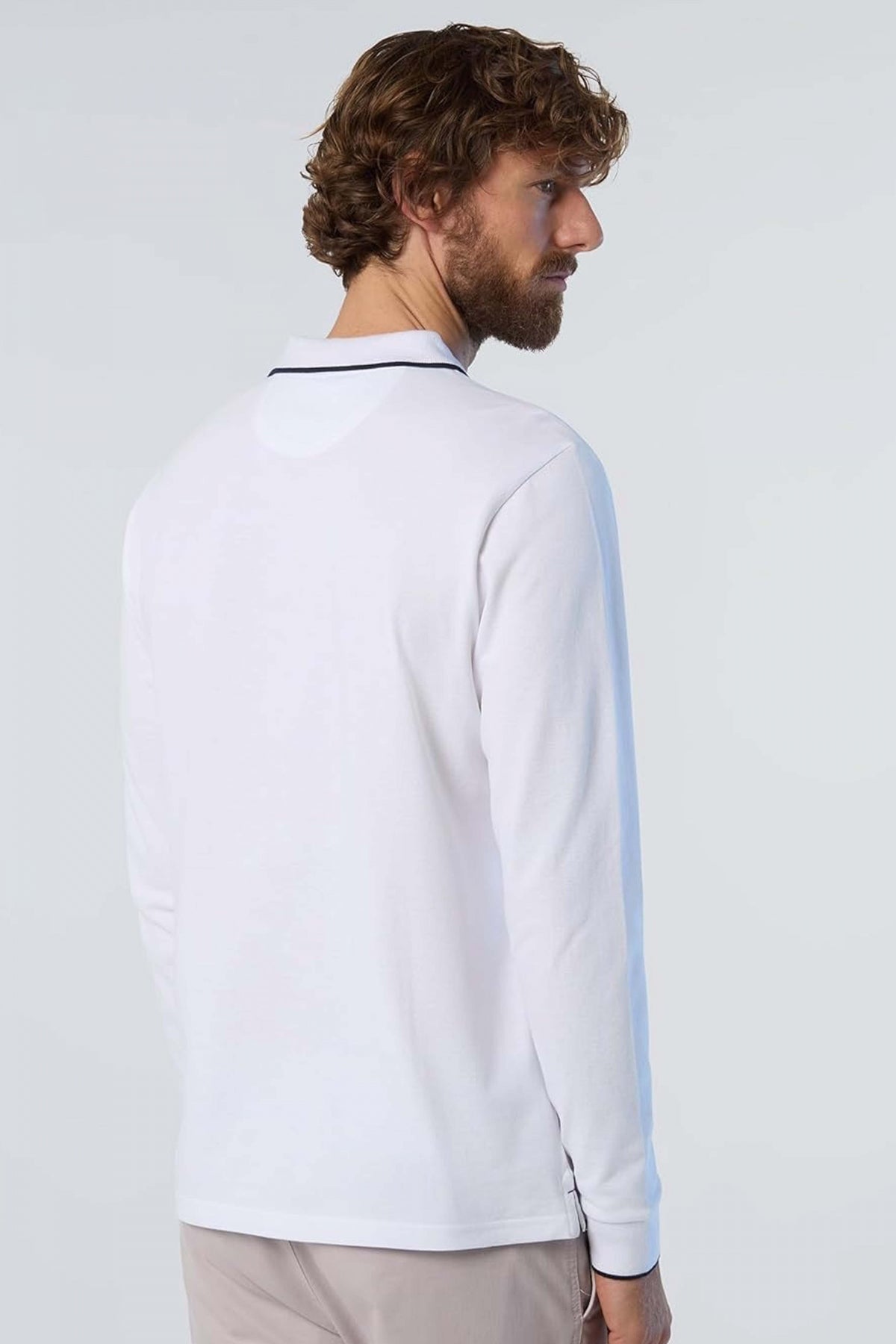NORTH SAILS POLO LONG SLEEVE en color BLANCO (2)