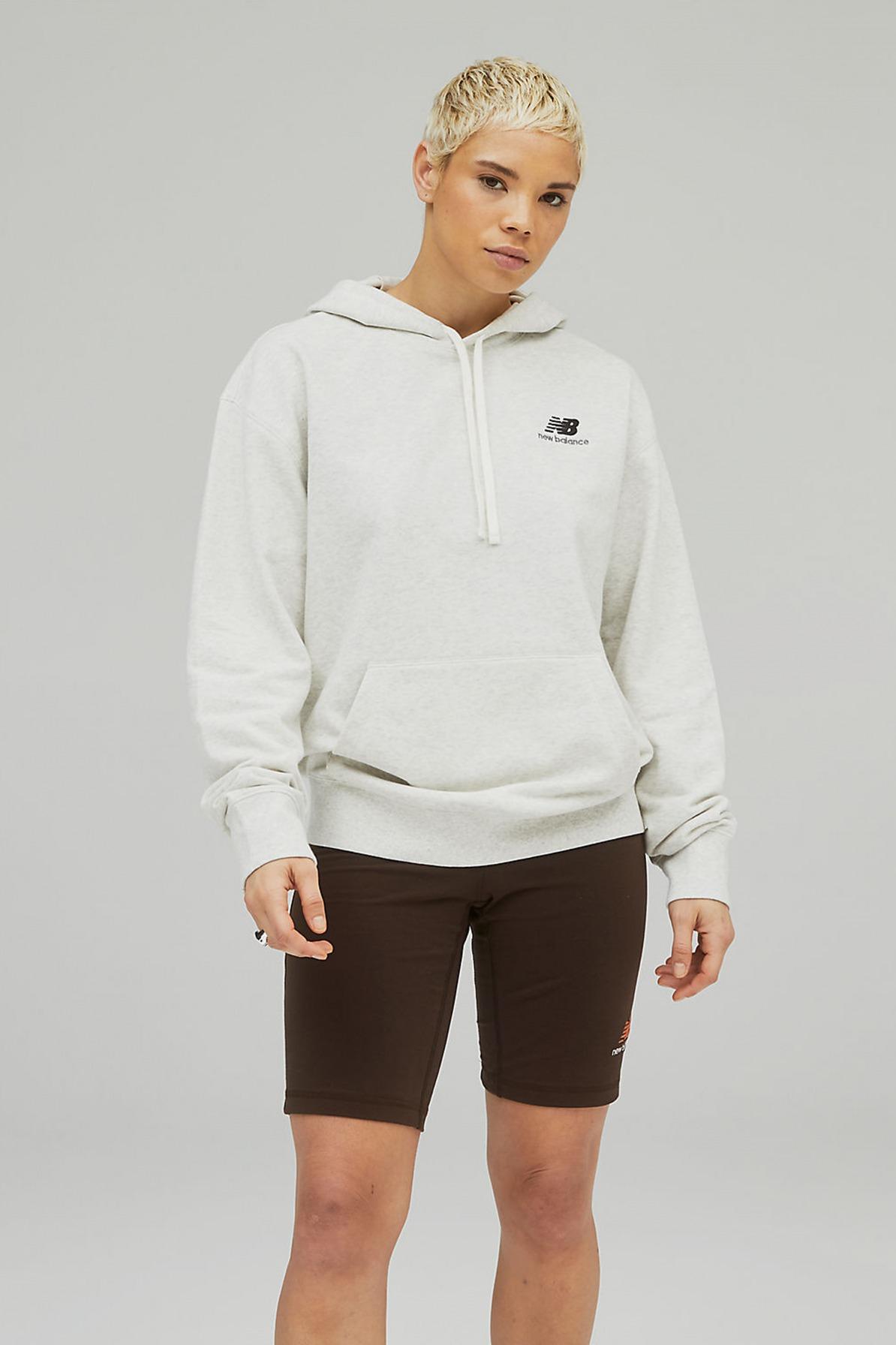 NEW BALANCE TERRY HOODIE en color GRIS (1)