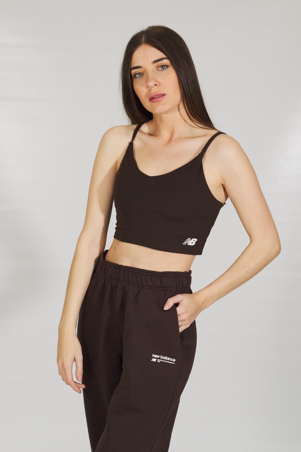 NEW BALANCE LINEAR HERITAGE SOFT BRA TO en color MARRON (2)