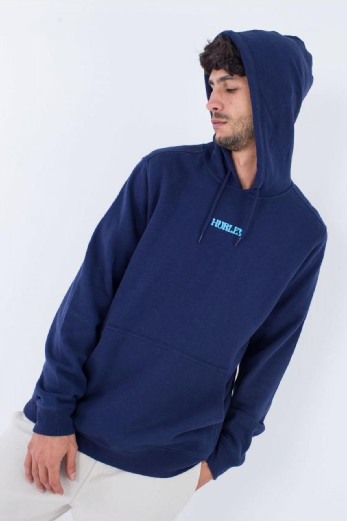 HURLEY COSMIC WAVES SLUB FLEECE en color AZUL (1)