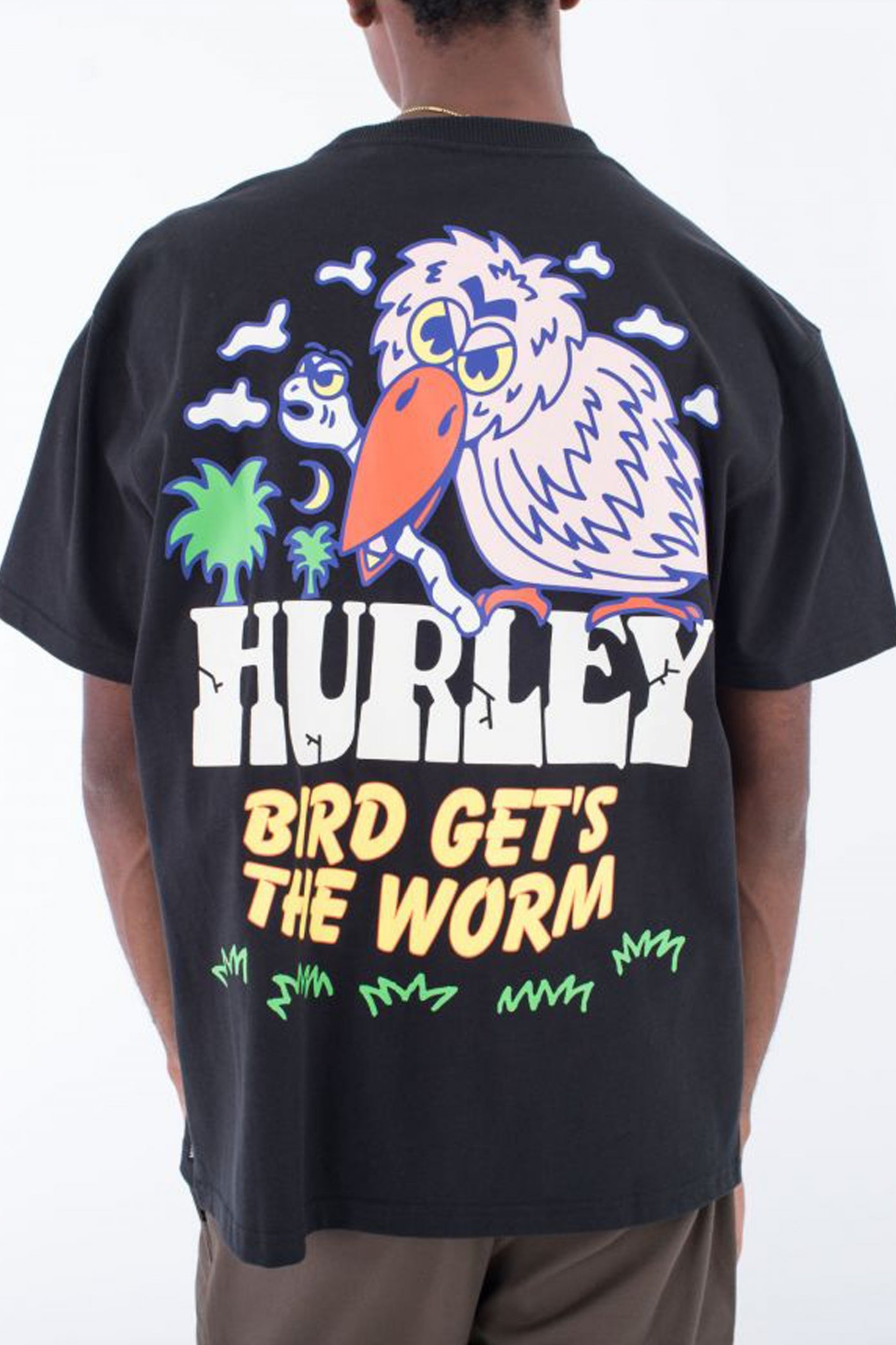 HURLEY WORM TEE en color NEGRO (2)