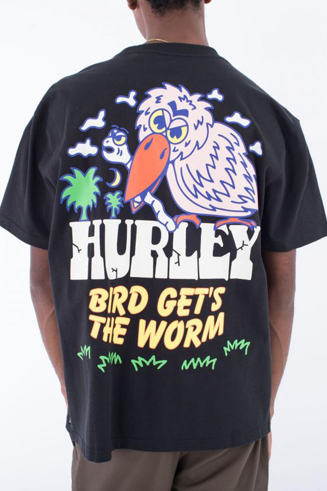 HURLEY WORM TEE en color NEGRO (2)