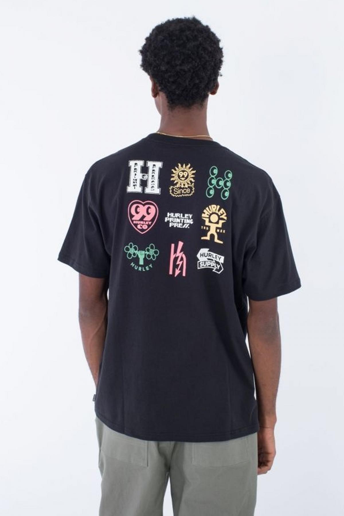 HURLEY ORGANIC MARKS TEE en color NEGRO (3)