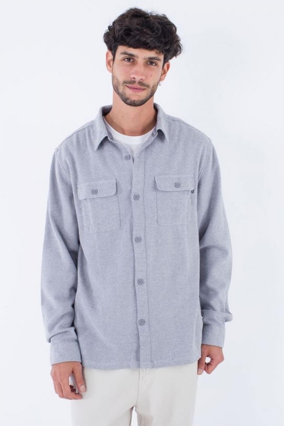 HURLEY SANTA CRUZ TWILL FLANNEL en color GRIS (1)