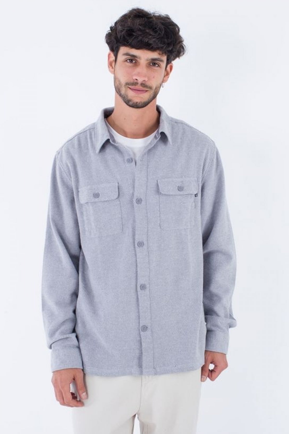 HURLEY SANTA CRUZ TWILL FLANNEL en color GRIS (1)