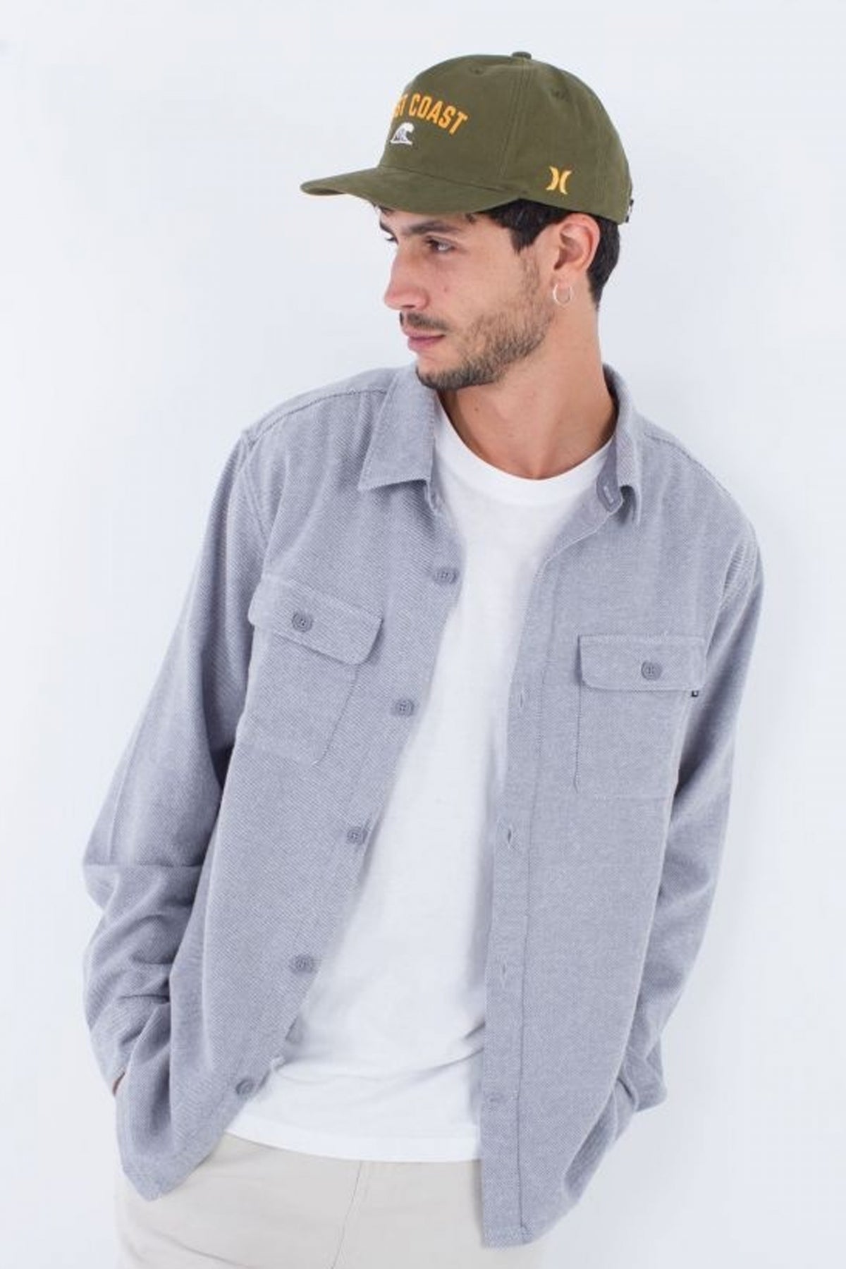 HURLEY SANTA CRUZ TWILL FLANNEL en color GRIS (2)