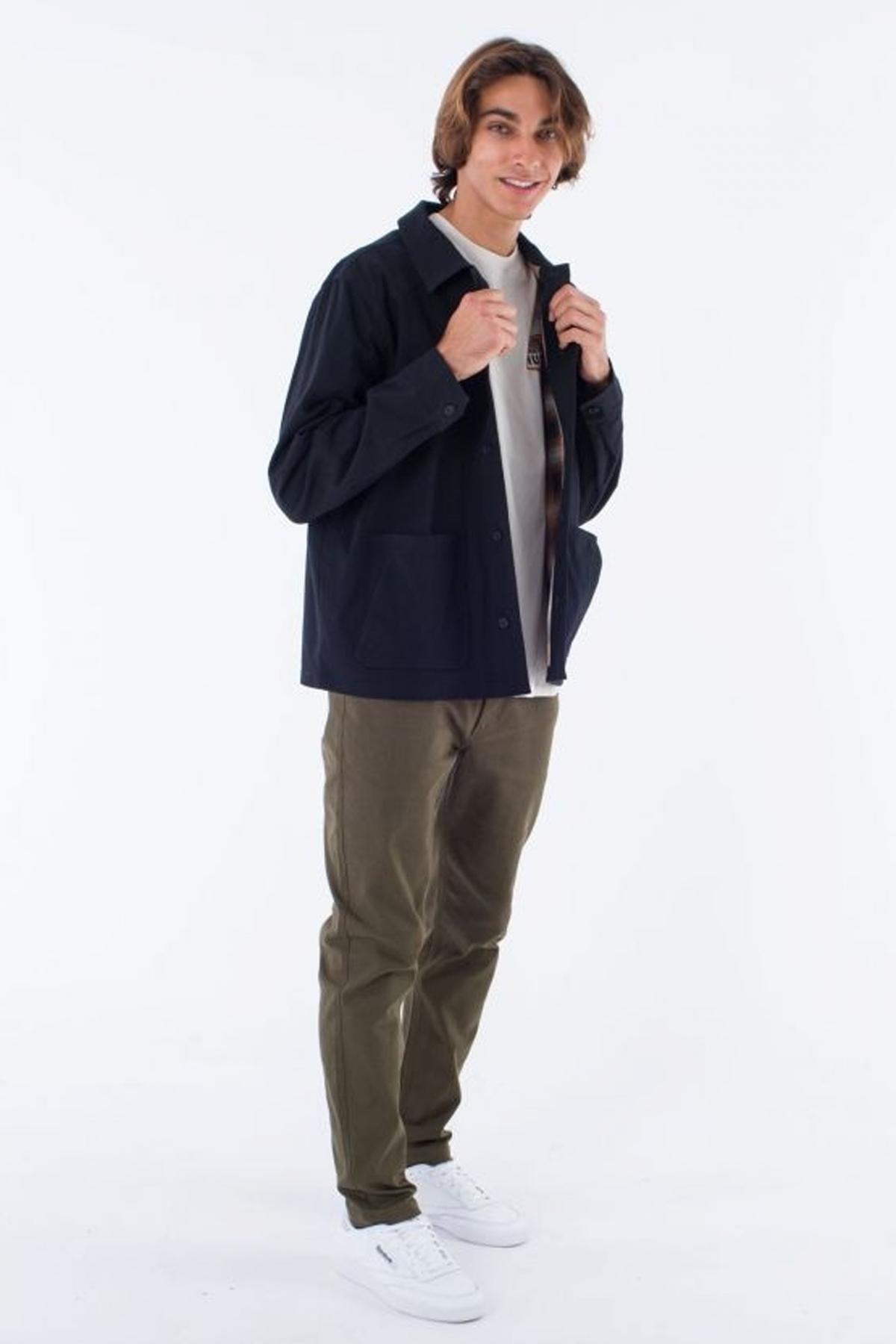 HURLEY BIXBY FLANNEL LINED CANV en color NEGRO (4)