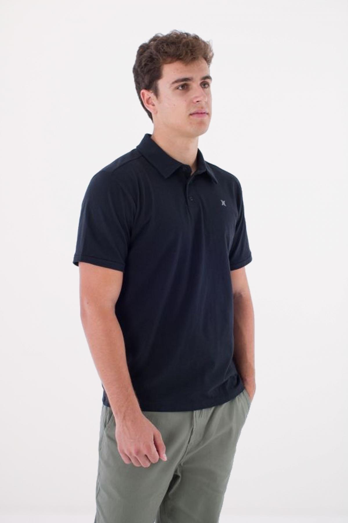 HURLEY ICON SLUB POLO SS en color AZUL (3)
