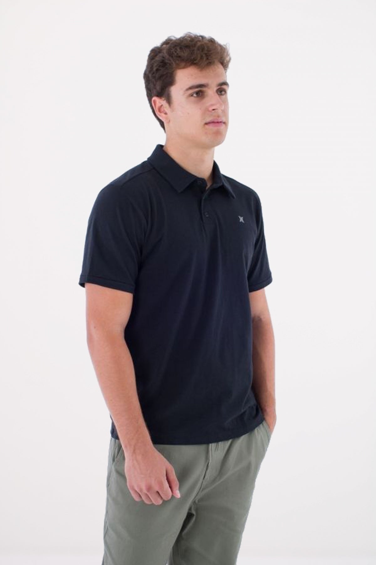HURLEY ICON SLUB POLO SS en color AZUL (3)