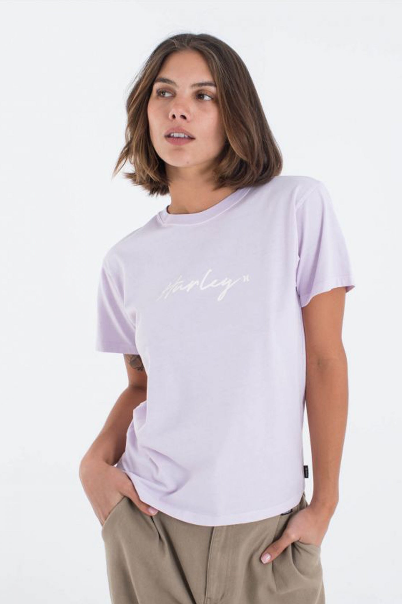 HURLEY ORGANIC SCRIPT ONLY TEE en color VIOLETA (1)
