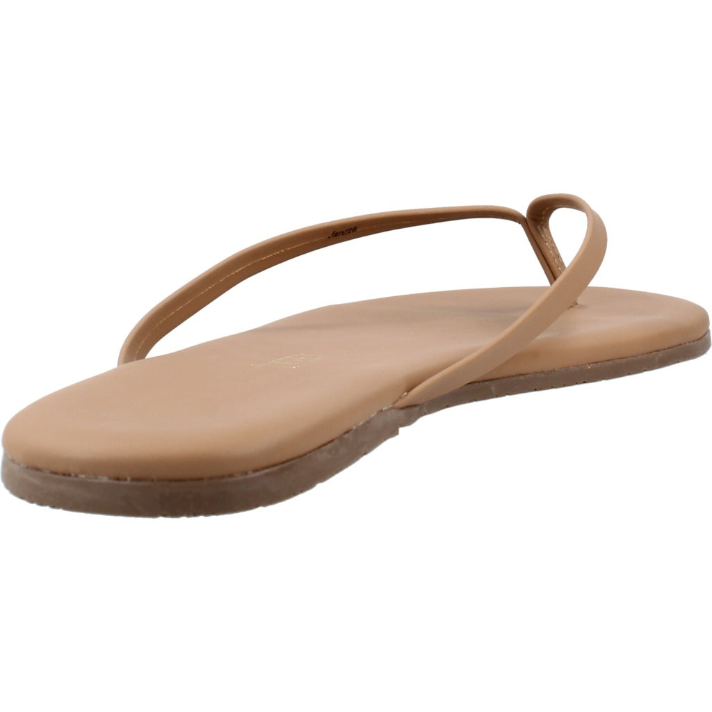 TKEES SANDALIA PLANA en color MARRON CLARO (3)