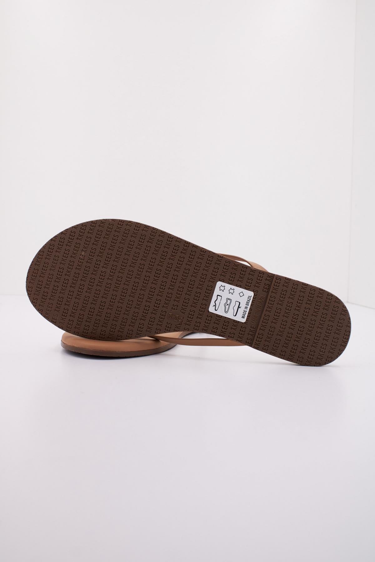 TKEES SANDALIA PLANA en color MARRON CLARO (5)
