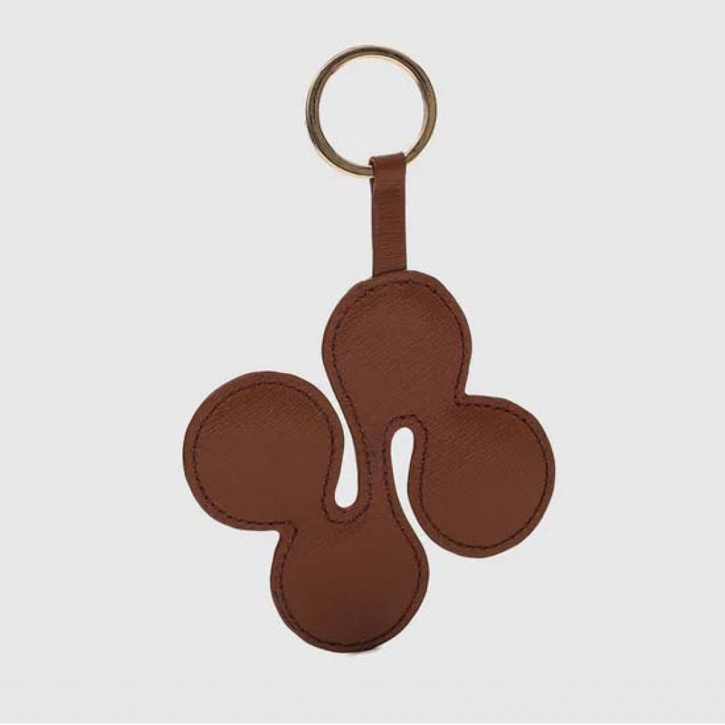 NUNOO LOGO KEYRING FLORENCE en color MARRON (4)