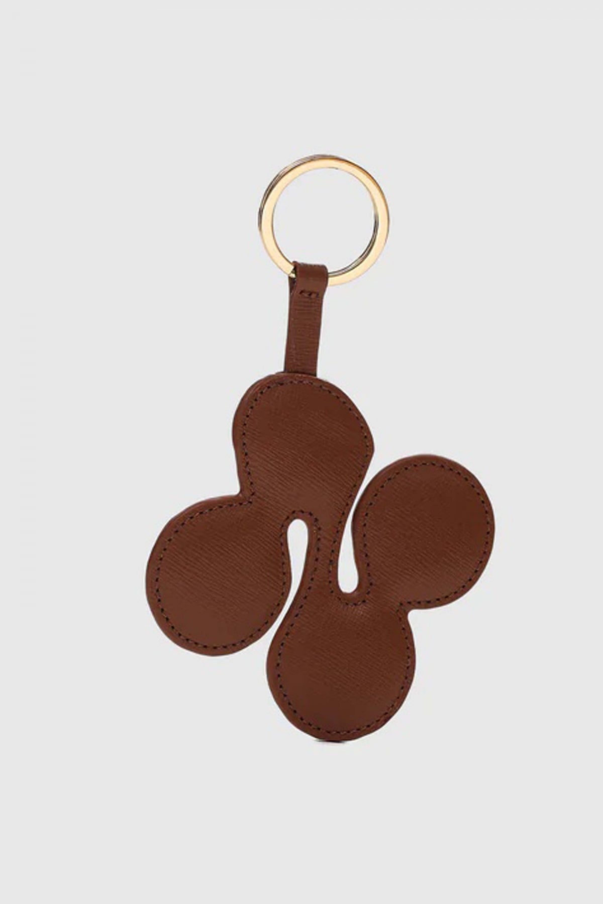 NUNOO LOGO KEYRING FLORENCE en color MARRON (1)